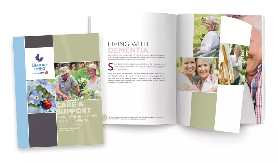 Preview pages of Chartwell’s Care and Support for Seniors living with Dementia