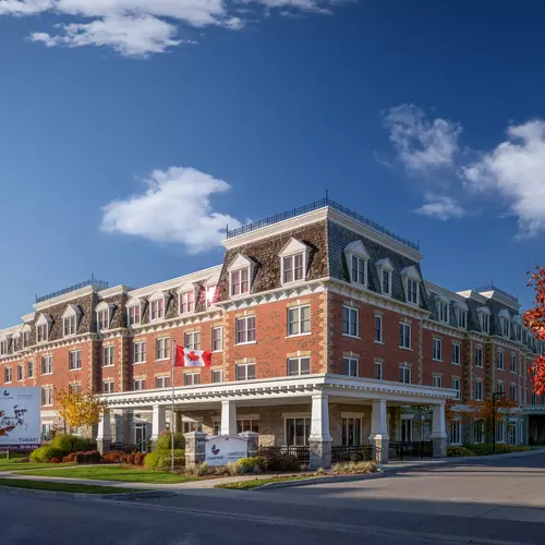 beautiful exterior of chartwell harwood retirement residence